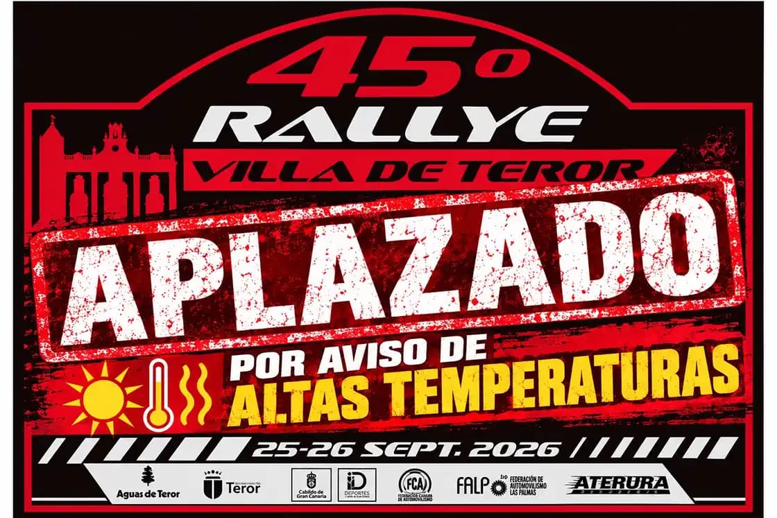 APLAZADO EL 45º RALLYE VILLA DE TEROR